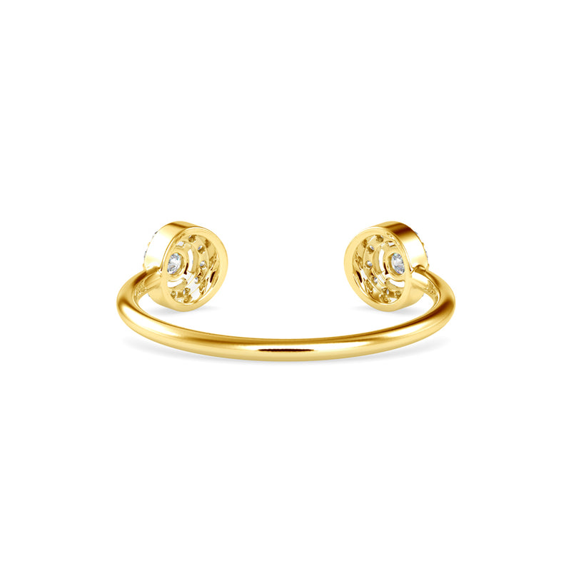 Cleaner Round Diamond Stone Ring Yellow Gold