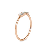 Ibelin Oval Stone Diamond Ring Rose Gold