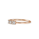 Ibelin Oval Stone Diamond Ring Rose Gold