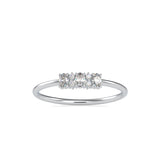 Ibelin Oval Stone Diamond Ring Platinum