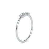 Ibelin Oval Stone Diamond Ring White Gold