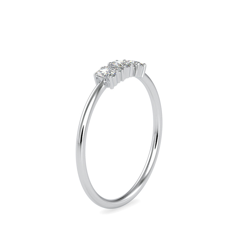 Ibelin Oval Stone Diamond Ring Platinum