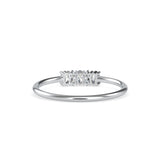 Ibelin Oval Stone Diamond Ring Platinum