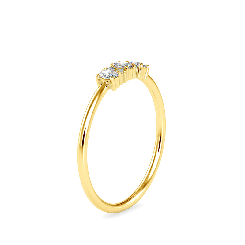 Ibelin Oval Stone Diamond Ring Yellow Gold