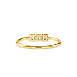 Ibelin Oval Stone Diamond Ring Yellow Gold