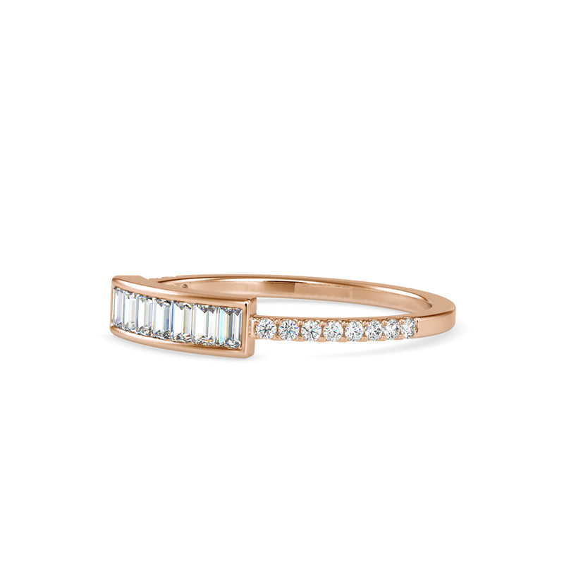 Madness Baguette Diamond Ring Rose Gold