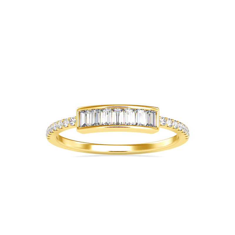 Madness Baguette Diamond Ring Yellow Gold