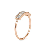 Baguette Lunatic Stone Diamond Ring Rose Gold