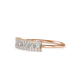 Baguette Lunatic Stone Diamond Ring Rose Gold