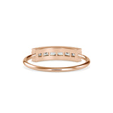 Baguette Lunatic Stone Diamond Ring Rose Gold