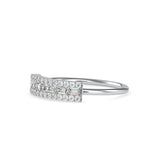 Baguette Lunatic Stone Diamond Ring White Gold