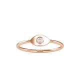 Creavice Round Diamond Ring Rose Gold