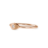 Creavice Round Diamond Ring Rose Gold