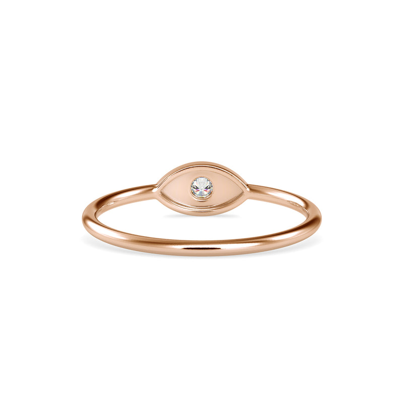 Creavice Round Diamond Ring Rose Gold