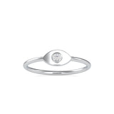 Creavice Round Diamond Ring White Gold