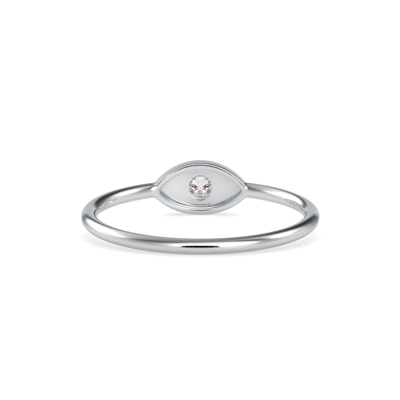 Creavice Round Diamond Ring White Gold