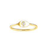 Creavice Round Diamond Ring Yellow Gold