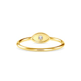 Creavice Round Diamond Ring Yellow Gold