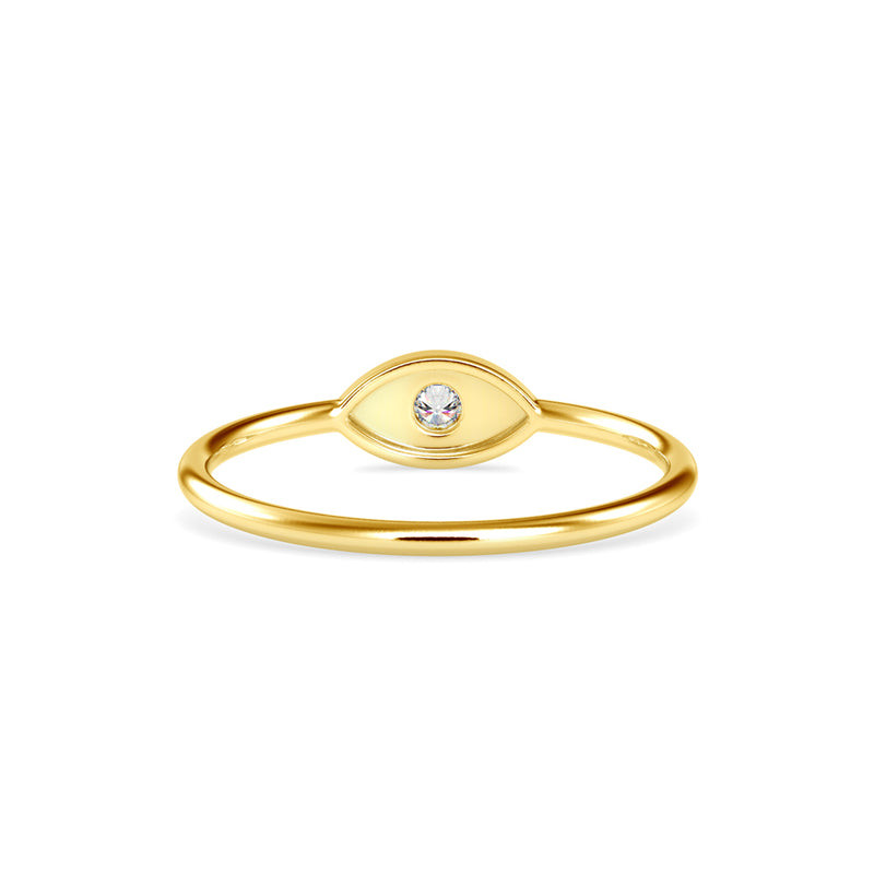 Creavice Round Diamond Ring Yellow Gold