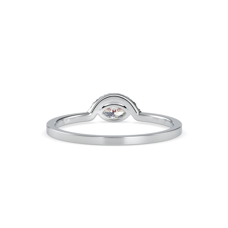 Marquise Eyelet Diamond Ring White Gold