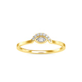 Marquise Eyelet Diamond Ring Yellow Gold