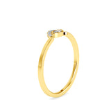 Marquise Eyelet Diamond Ring Yellow Gold