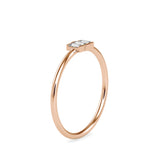 Trigona Baguette Diamond Ring Rose Gold