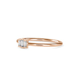 Trigona Baguette Diamond Ring Rose Gold