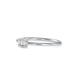 Trigona Baguette Diamond Ring Platinum