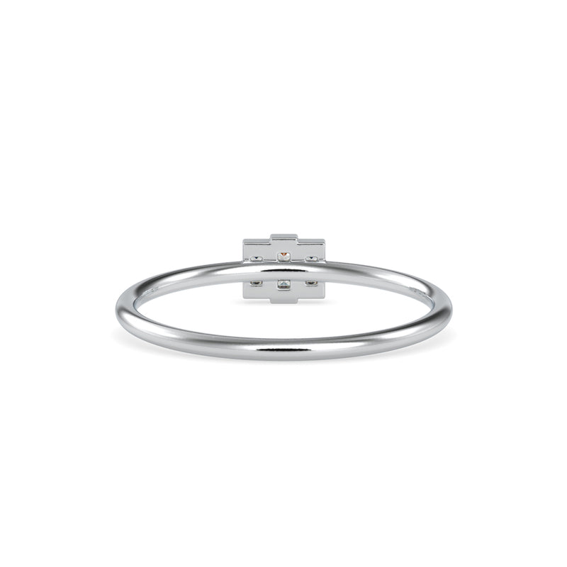 Trigona Baguette Diamond Ring Platinum