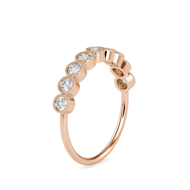 Gauzy Stone Diamond Ring Rose Gold