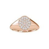 Intrigate Round Diamond Ring Rose Gold