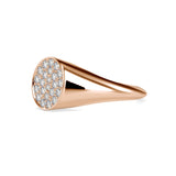 Intrigate Round Diamond Ring Rose Gold