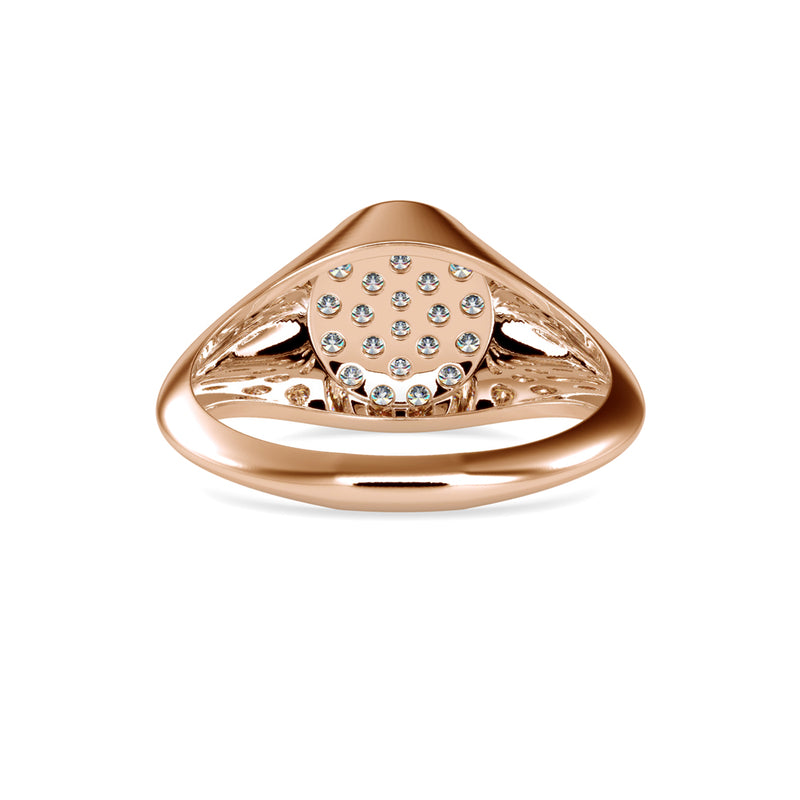 Intrigate Round Diamond Ring Rose Gold