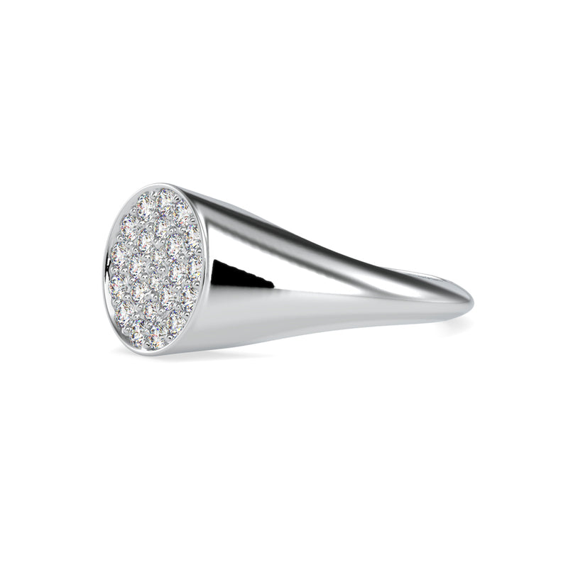 Intrigate Round Diamond Ring White Gold