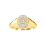 Intrigate Round Diamond Ring Yellow Gold