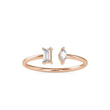 Delicate Mellow Diamond Ring Rose Gold