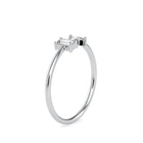 Delicate Mellow Diamond Ring White Gold