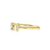 Delicate Mellow Diamond Ring Yellow Gold