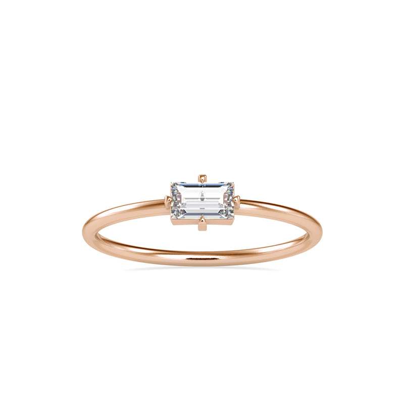 Generous Delicate Diamond Ring Rose Gold