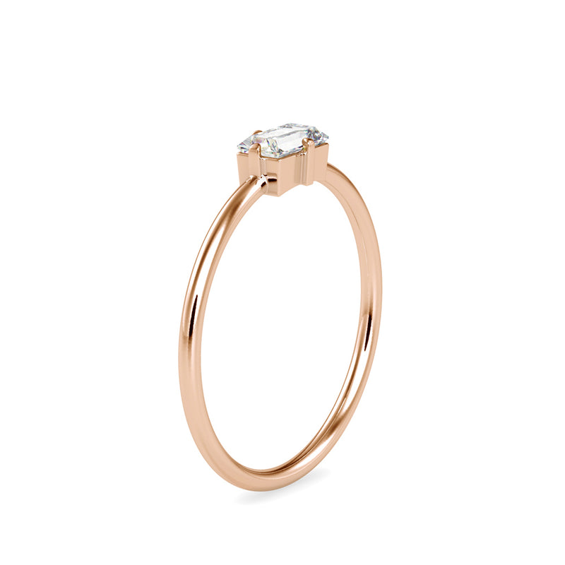 Generous Delicate Diamond Ring Rose Gold