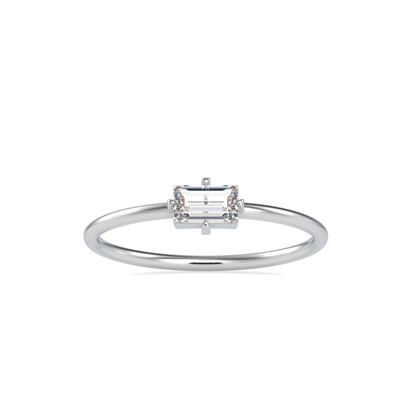 Generous Delicate Diamond Ring Platinum