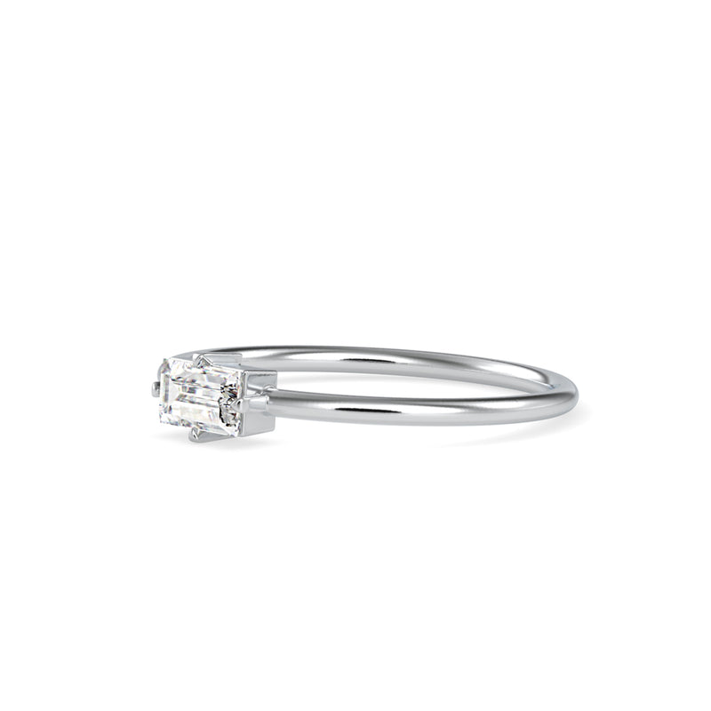 Generous Delicate Diamond Ring Platinum