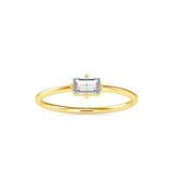 Generous Delicate Diamond Ring Yellow Gold