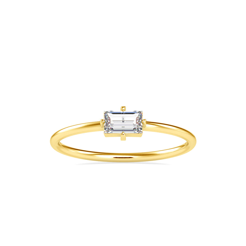 Generous Delicate Diamond Ring Yellow Gold