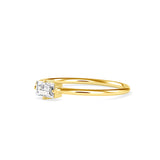 Generous Delicate Diamond Ring Yellow Gold