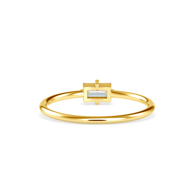 Generous Delicate Diamond Ring Yellow Gold