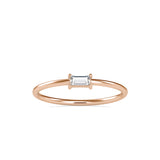 Polite Bagutte Diamond Ring Rose Gold