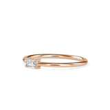 Polite Bagutte Diamond Ring Rose Gold