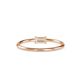 Polite Bagutte Diamond Ring Rose Gold